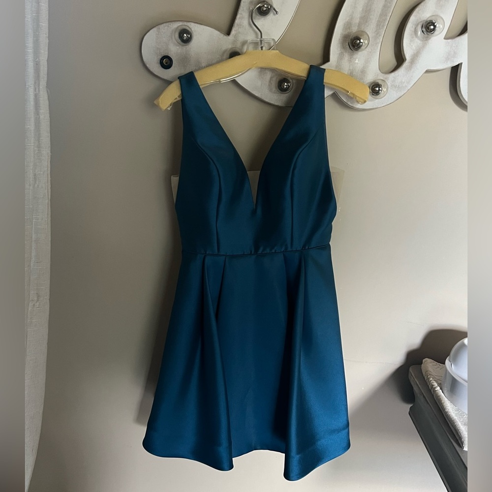 Sherri Hill Blue Homecoming Dress